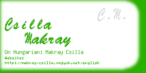 csilla makray business card